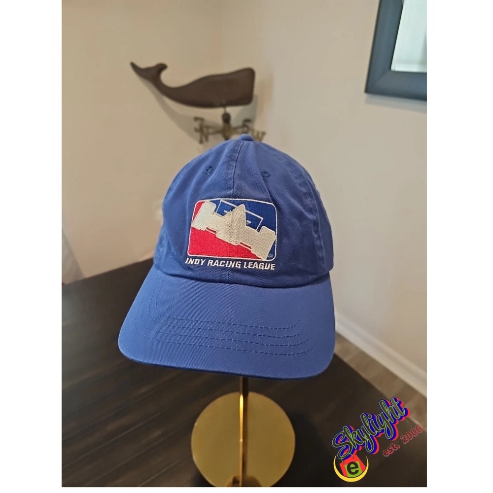 Indy Men's Blue Racing League Hat Cap Strapback Embroidered‎ One Size